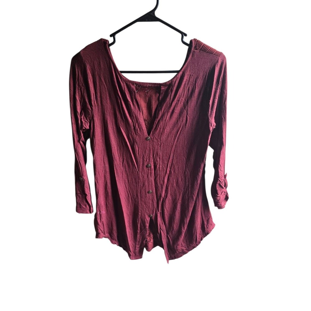Maurices Burgundy Top Size Medium - Picture 2 of 4